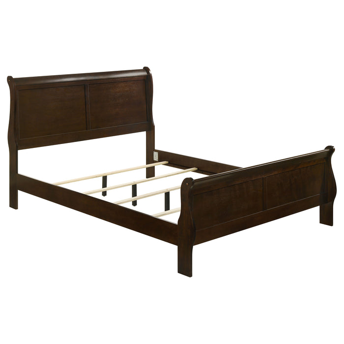 Louis Philippe Sleigh Panel Bed