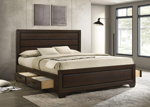 Kauffman California King Storage Bed Dark Cocoa image