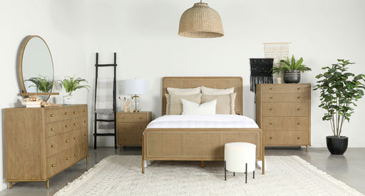 Arini 4-piece Upholstered Queen Bedroom Set Sand Wash image