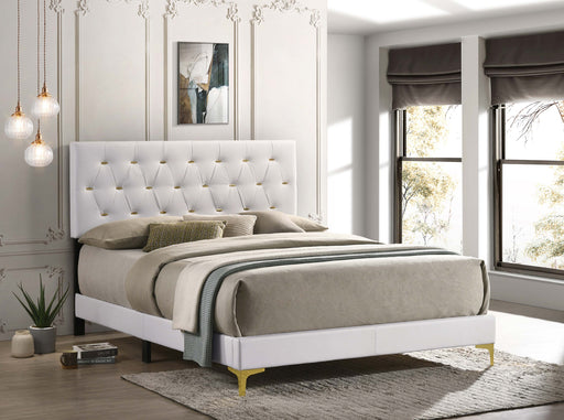 Kendall Tufted Upholstered Panel Bed White image