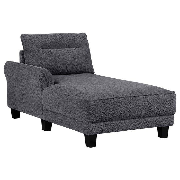 Caspian Upholstered Curved Arms Sectional Sofa