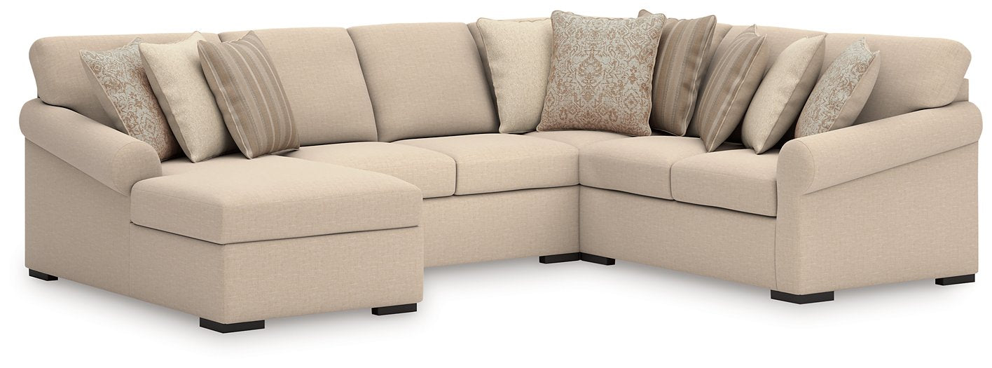 LadyMae Sectional with Chaise - Wayne's Fine Furniture & Bedding (Jacksonville,FL)