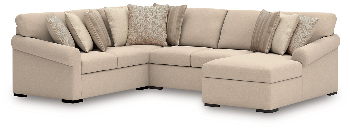 LadyMae Sectional with Chaise - Wayne's Fine Furniture & Bedding (Jacksonville,FL)