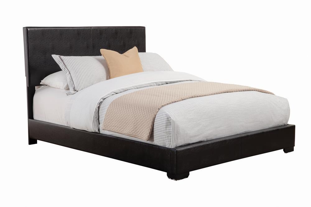Conner Full Upholstered Panel Bed Black