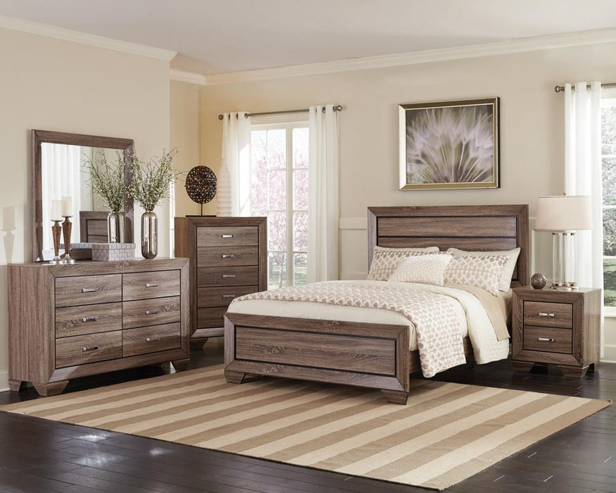 Kauffman California King, E.king, & Queen Panel Bed Washed Taupe - Wayne's Fine Furniture & Bedding (Jacksonville,FL)