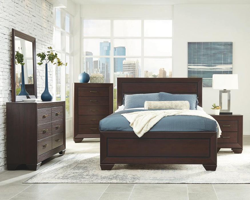 Kauffman California King, Eastren King, & Queen Panel Bed Dark Cocoa - Wayne's Fine Furniture & Bedding (Jacksonville,FL)