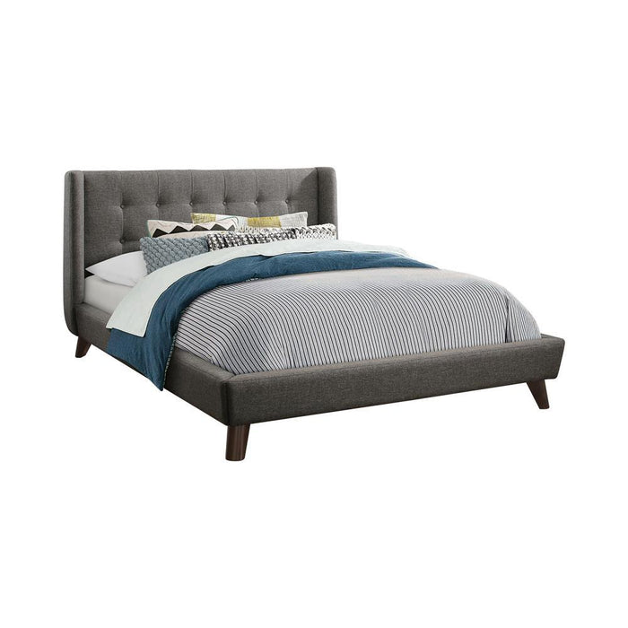 Carrington Button Tufted Full Bed Grey