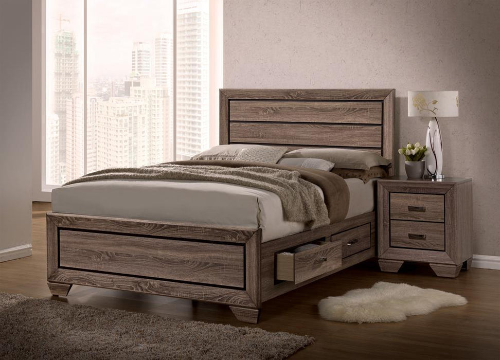 Kauffman California King, E.king, & Queen Panel Bed Washed Taupe - Wayne's Fine Furniture & Bedding (Jacksonville,FL)
