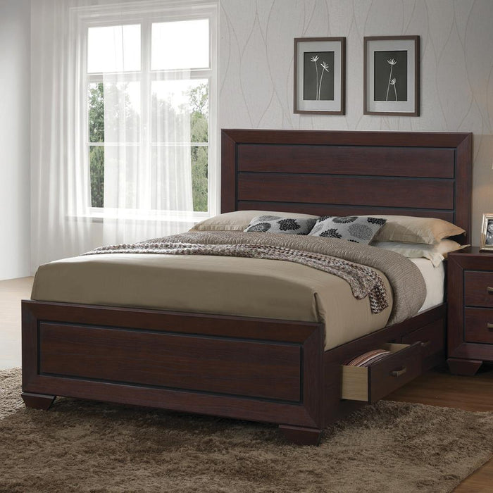 Kauffman California King, Eastren King, & Queen Panel Bed Dark Cocoa - Wayne's Fine Furniture & Bedding (Jacksonville,FL)