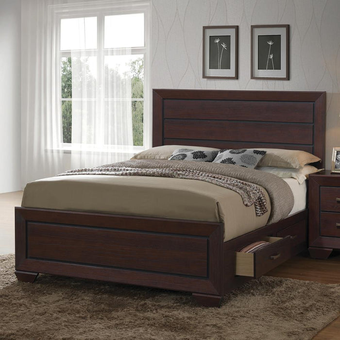 Kauffman California King, Eastren King, & Queen Panel Bed Dark Cocoa - Wayne's Fine Furniture & Bedding (Jacksonville,FL)